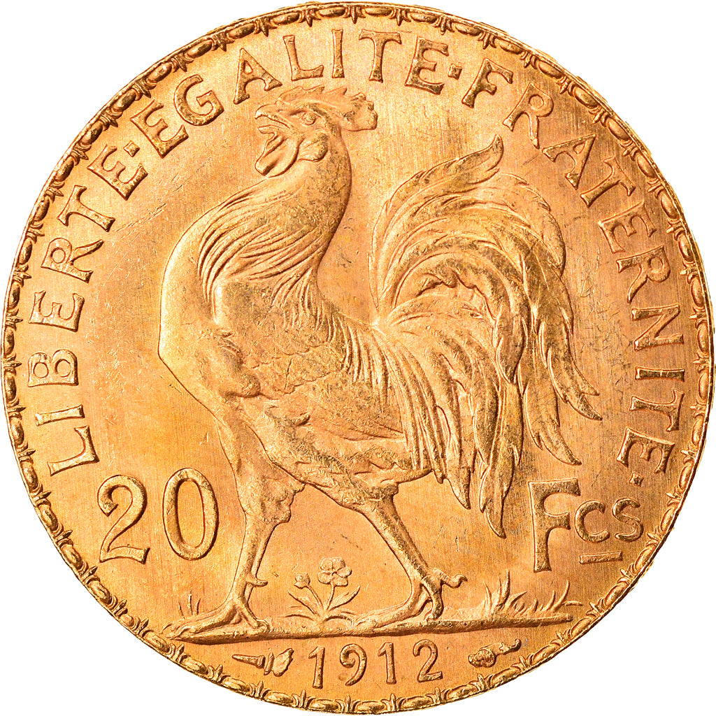 Coin, France, Marianne, 20 Francs, 1912, Paris, MS(63), Gold, KM:857