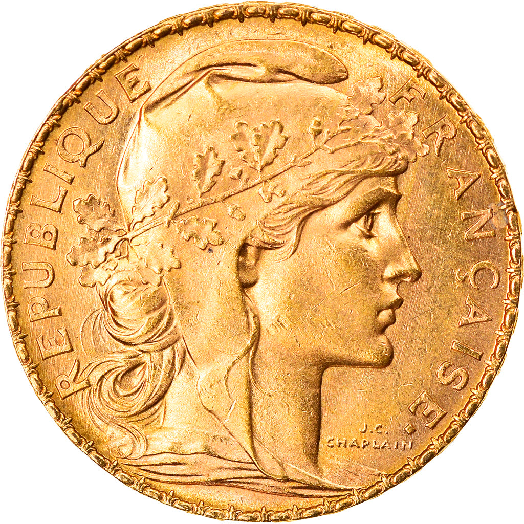 Coin, France, Marianne, 20 Francs, 1913, Paris, MS(63), Gold, KM:857