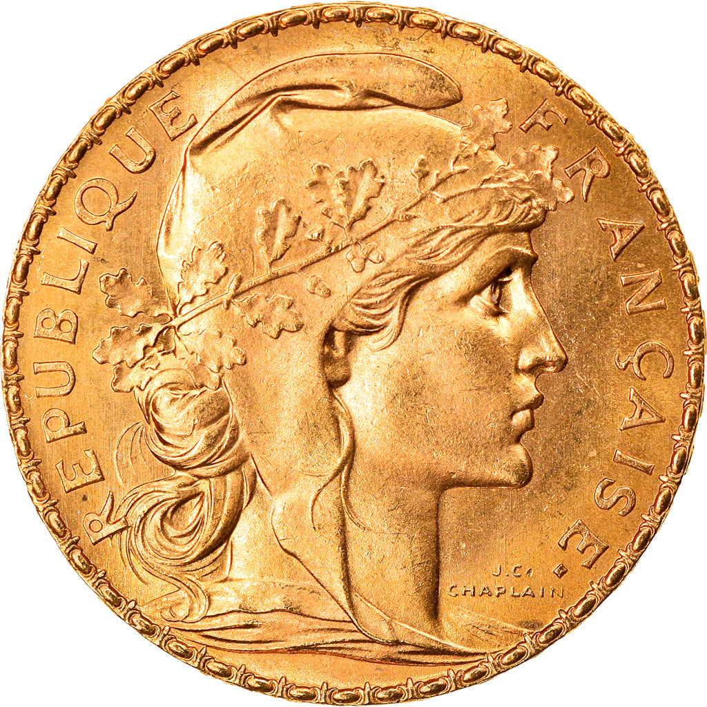 Coin, France, Marianne, 20 Francs, 1914, Paris, MS(63), Gold, KM:857