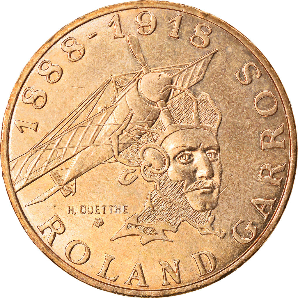 Coin, France, Roland Garros, 10 Francs, 1988, MS(63), Aluminum-Bronze, KM:965