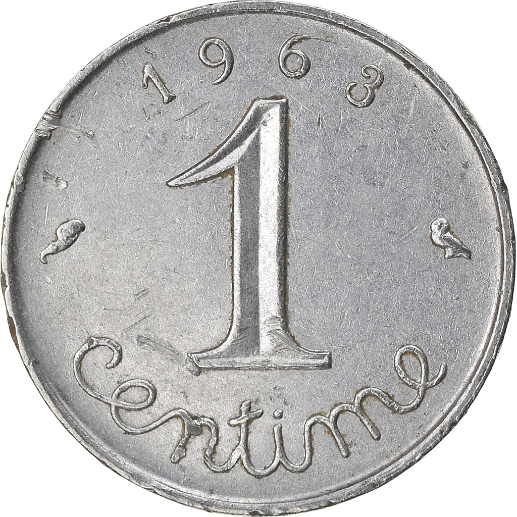 Coin, France, Épi, Centime, 1963, Paris, AU(50-53), Stainless Steel, KM:928