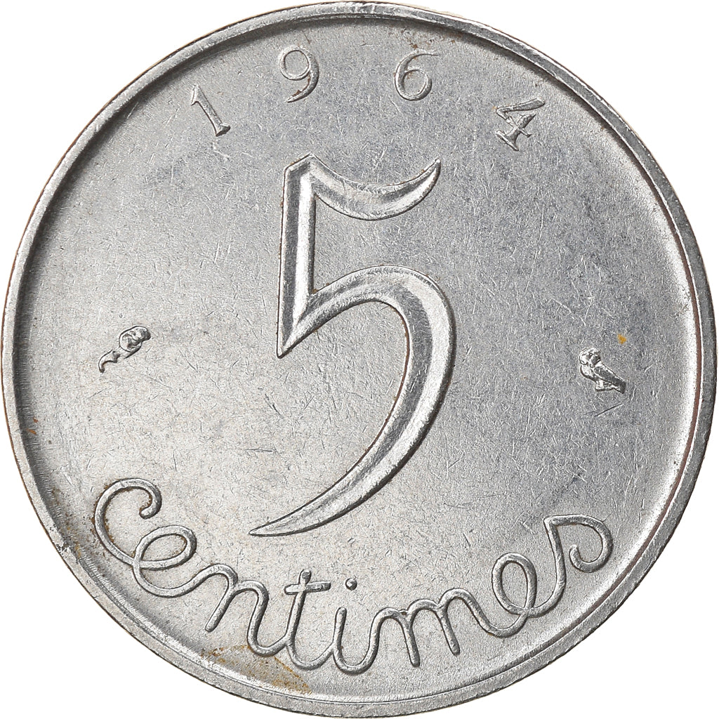 Munten, Frankrijk, Épi, 5 Centimes, 1964, Paris, PR+, Stainless Steel, KM:927