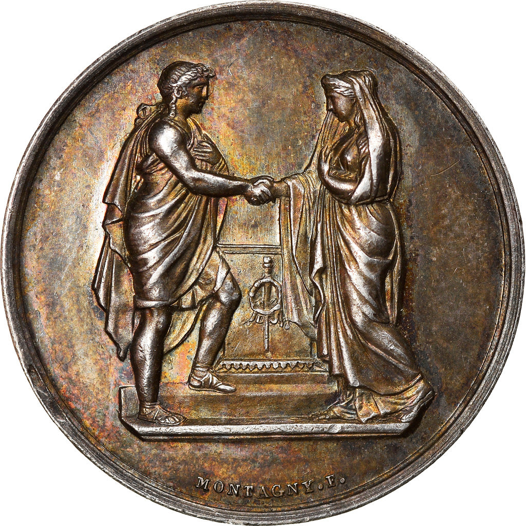 France, Medal, Mariage, Religion, Montagny, MS(63), Silver