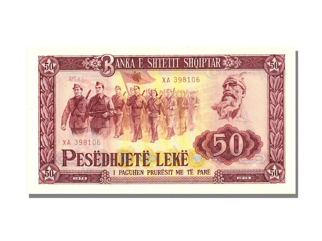 Albania, 50 Lekë, 1976, KM #45a, UNC(65-70), XA 398106
