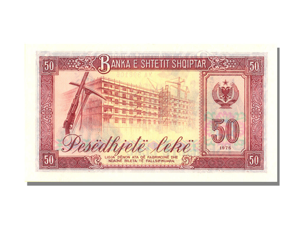 Albania, 50 Lekë, 1976, KM #45a, UNC(65-70), XA 398106