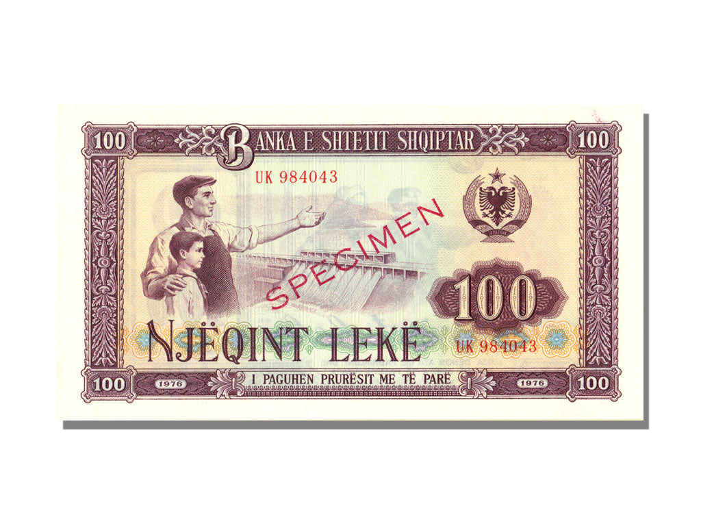 Albania, 100 Lekë, 1976, KM #46a, UNC(65-70), UK 984043