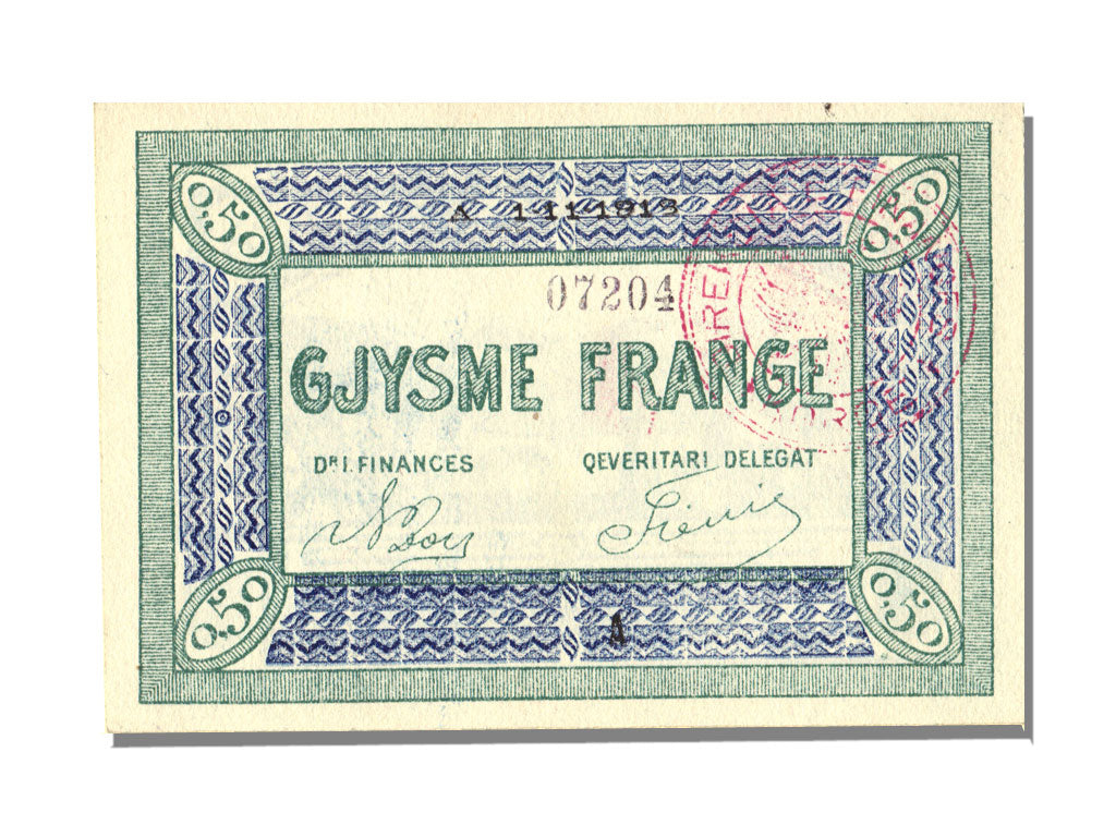 Albania, 0.50 Franc, 1918, KM #S147a, 1918-11-01, UNC(65-70), 07204