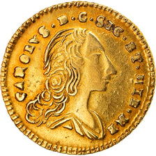 ITALIAN STATES, Oncia, 1754, Palermo, KM #175, AU(50-53), Gold, 22, 4.40