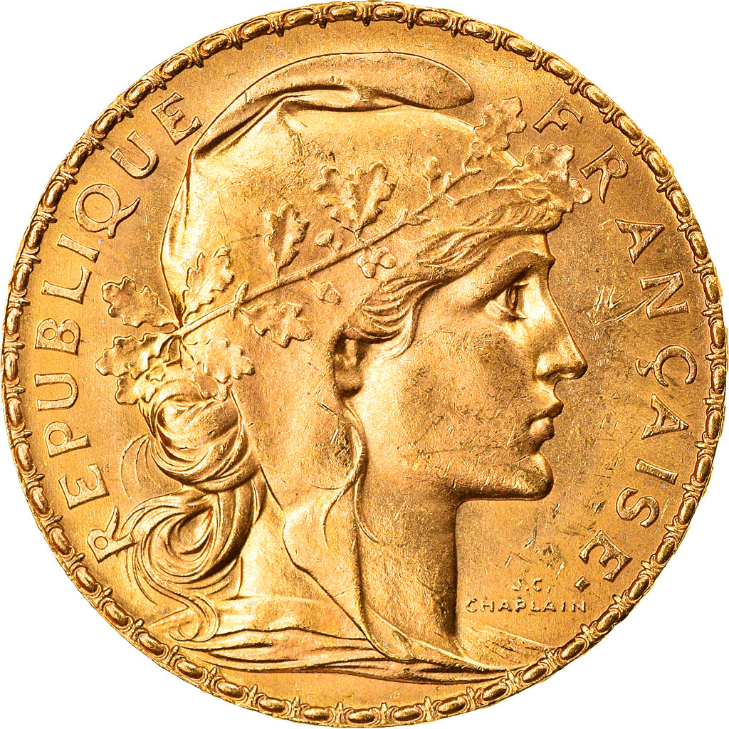 Moneta, Francia, Marianne, 20 Francs, 1912, Paris, SPL, Oro, KM:857