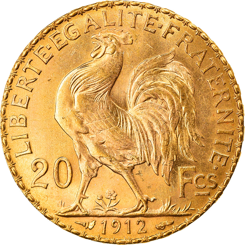 Moneta, Francia, Marianne, 20 Francs, 1912, Paris, SPL, Oro, KM:857