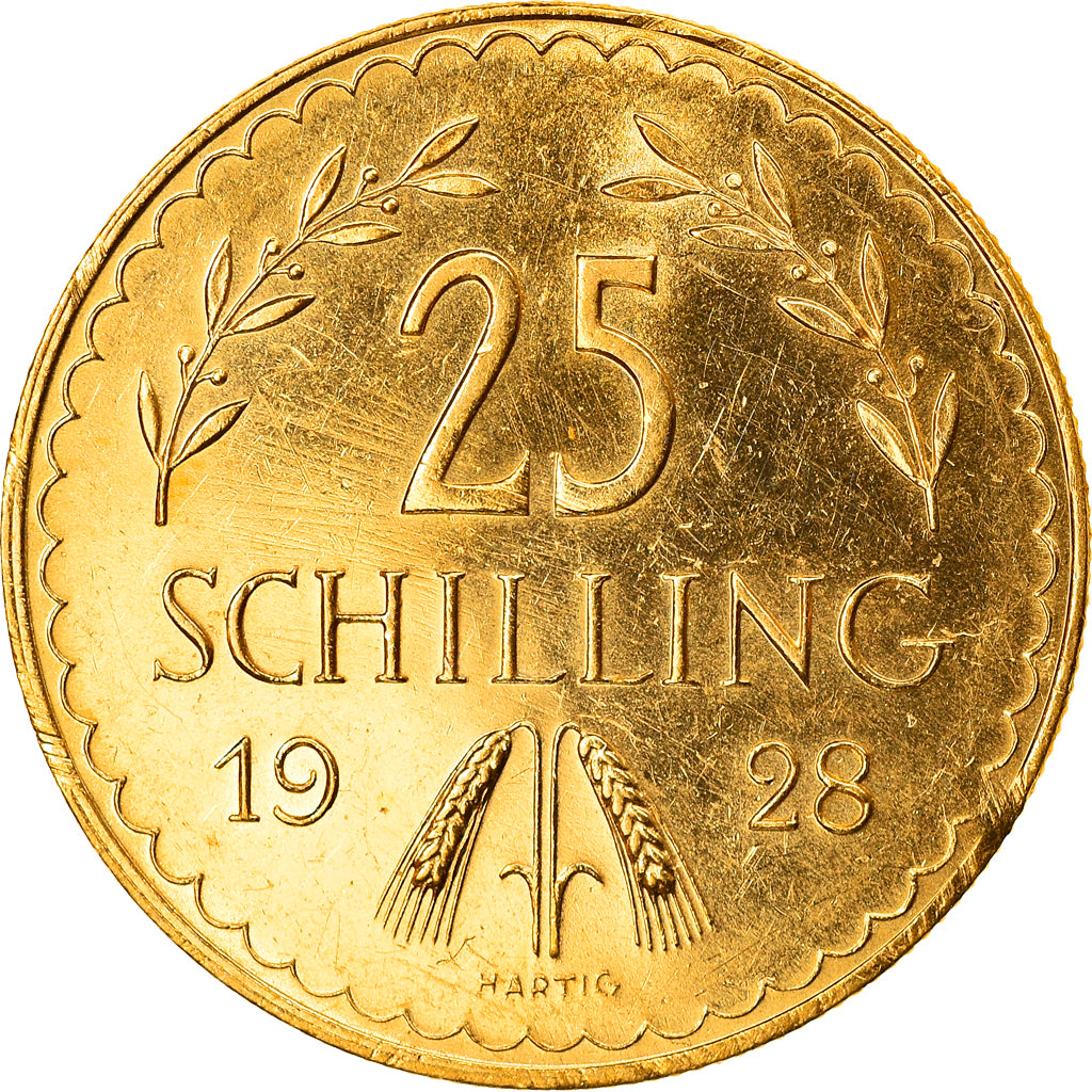 Coin, Austria, 25 Schilling, 1928, MS(63), Gold, KM:2841