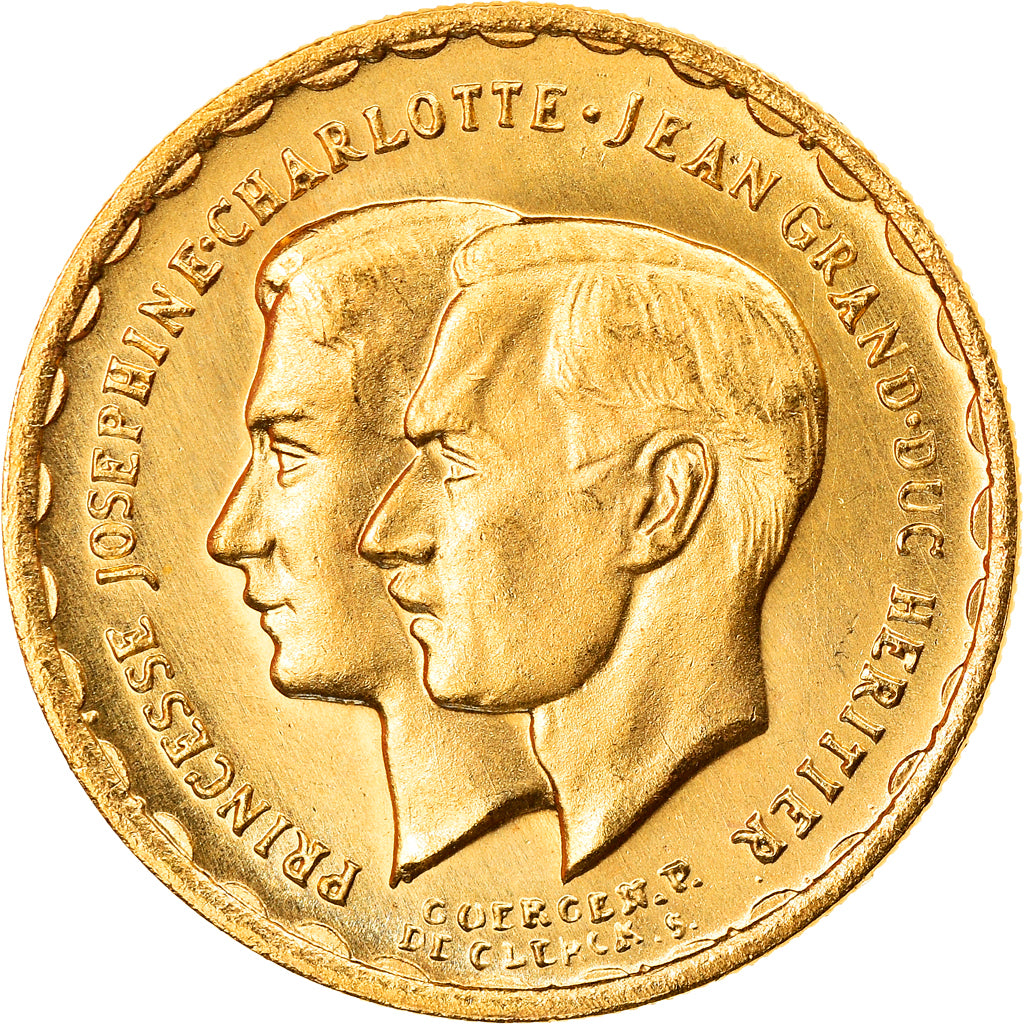 Coin, Luxembourg, 20 Francs, 1953, Brussels, MS(63), Gold, KM:M1