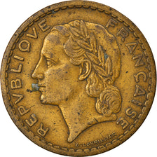 Moneta, Francia, Lavrillier, 5 Francs, 1945, Paris, MB, Alluminio-bronzo