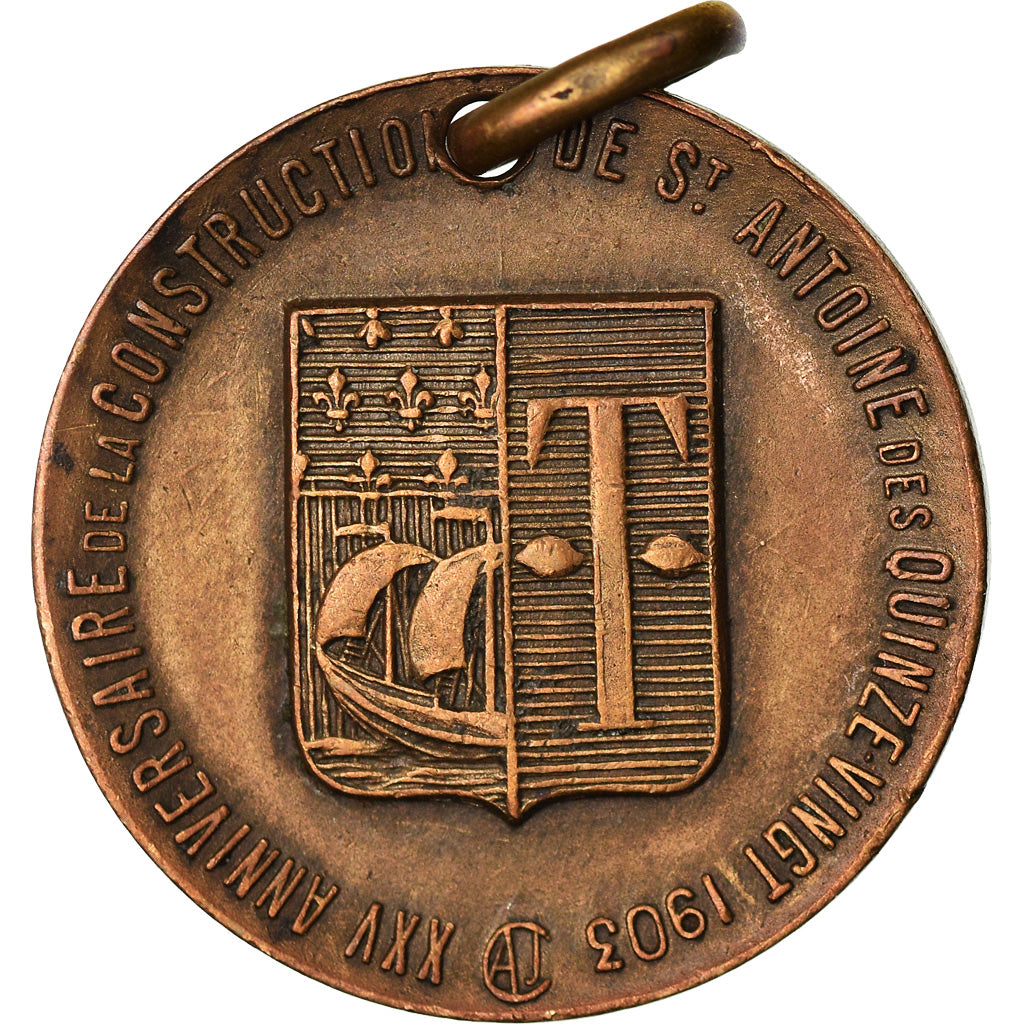 França, Medal, Saint-Antoine des Quinze-Vingt, XXVème Anniversaire, 1928