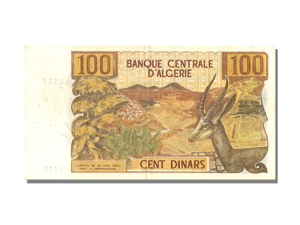 Billet, Algeria, 100 Dinars, 1970, 1970-11-01, TTB