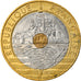 Coin, France, Mont Saint Michel, 20 Francs, 1993, MS(63), Tri-Metallic