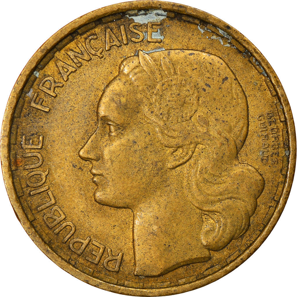 Moneta, Francia, Guiraud, 20 Francs, 1950, Beaumont - Le Roger, MB+