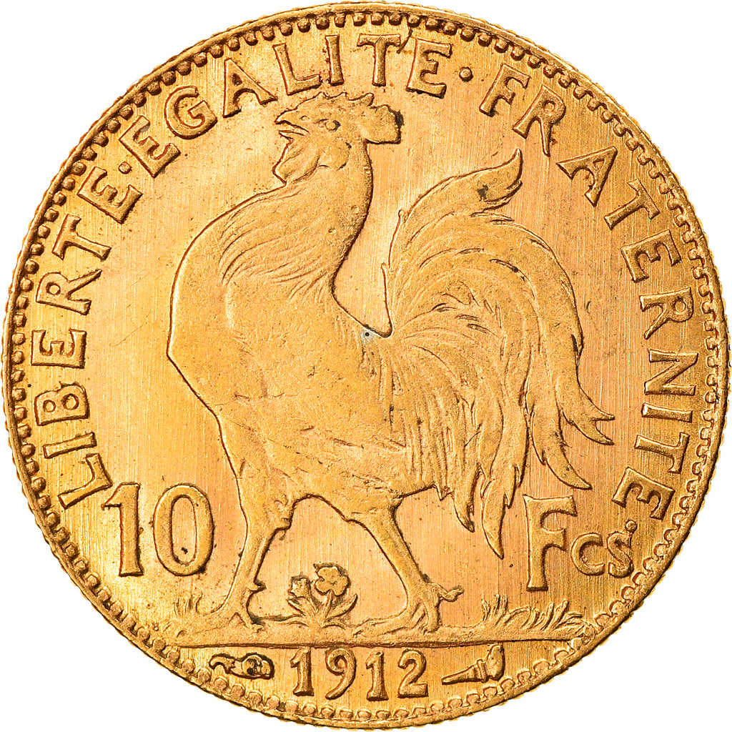 Münze, Frankreich, Marianne, 10 Francs, 1912, Paris, SS+, Gold, KM:846