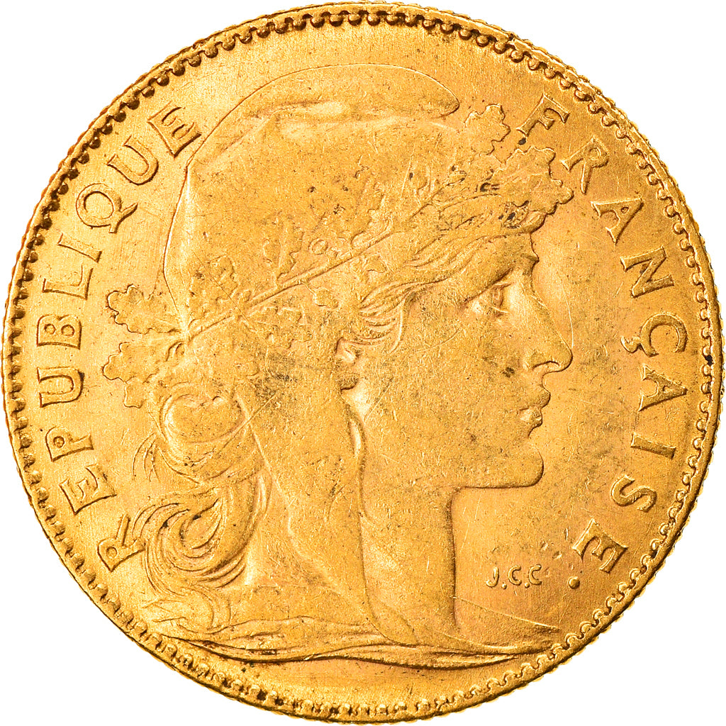 Coin, France, Marianne, 10 Francs, 1912, Paris, EF(40-45), Gold, KM:846