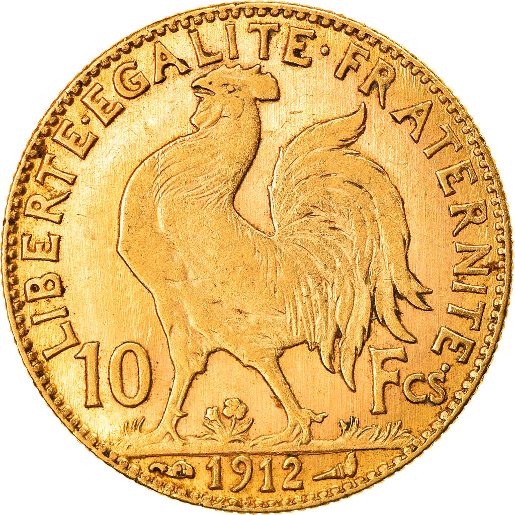 Coin, France, Marianne, 10 Francs, 1912, Paris, EF(40-45), Gold, KM:846