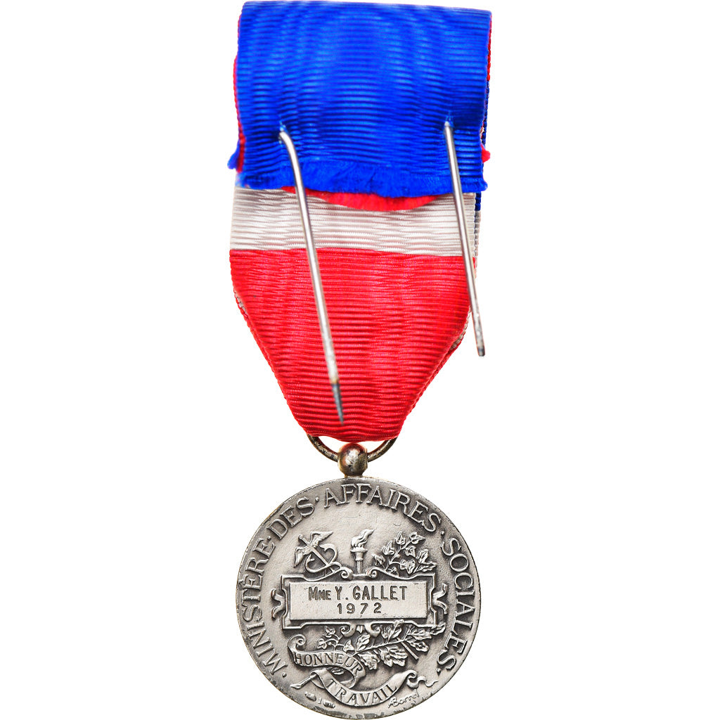 France, Médaille d'honneur du travail, Médaille, 1972, Excellent Quality
