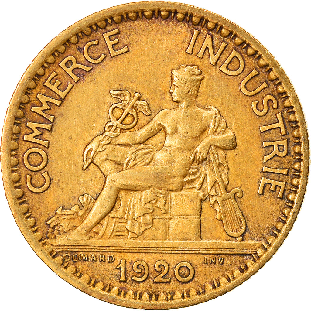 Coin, France, Chambre de commerce, Franc, 1920, Paris, AU(50-53)