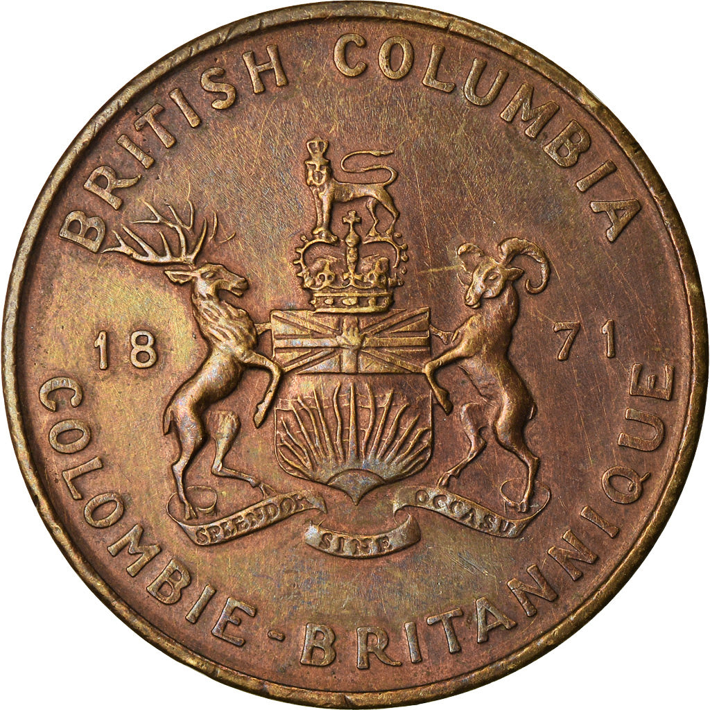 United Kingdom , Medaille, Confédération Pacific Dogwood, 1871, SS+, Kupfer