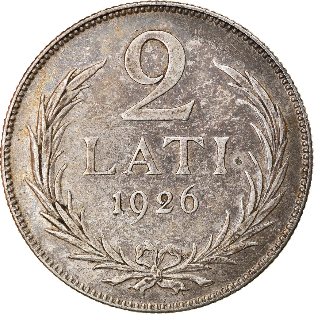 Coin, Latvia, 2 Lati, 1926, EF(40-45), Silver, KM:8