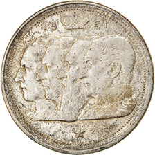 Monnaie, Belgique, 100 Francs, 100 Frank, 1951, TB+, Argent, KM:139.1