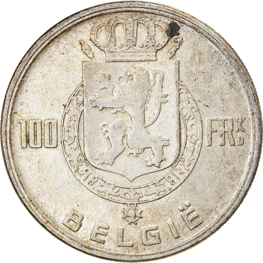 Coin, Belgium, 100 Francs, 100 Frank, 1951, VF(30-35), Silver, KM:139.1