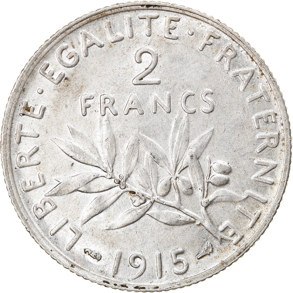 Monnaie, France, Semeuse, 2 Francs, 1915, Paris, TTB, Argent, Gadoury:532