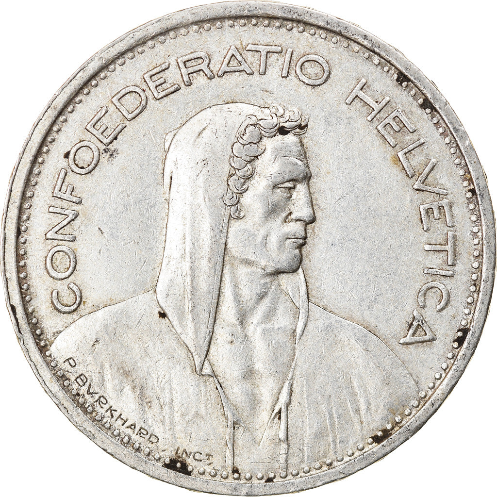 Coin, Switzerland, 5 Francs, 1953, Bern, EF(40-45), Silver, KM:40