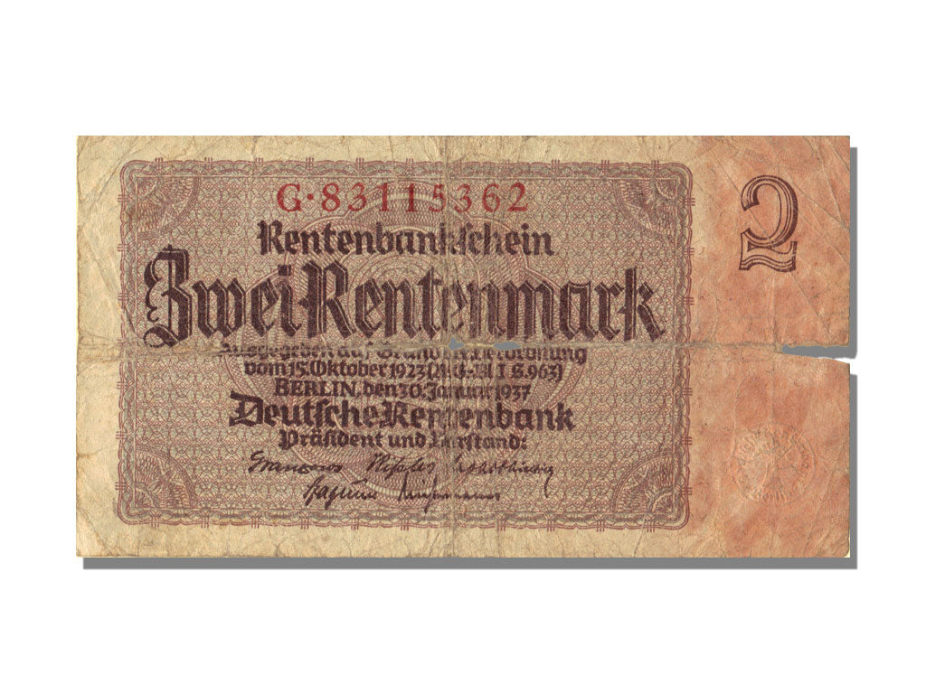 Germania, 2 Rentenmark, 1937, 1937-01-30, MB