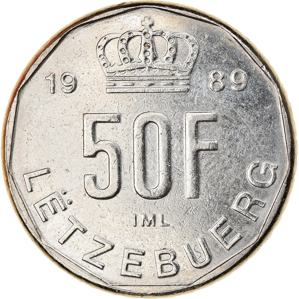 Coin, Luxembourg, Jean, 50 Francs, 1989, MS(63), Nickel, KM:62