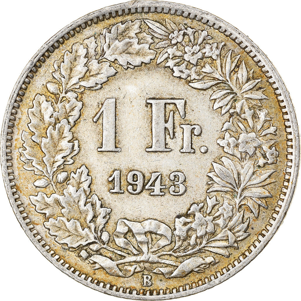 Münze, Schweiz, Franc, 1943, Bern, SS, Silber, KM:24