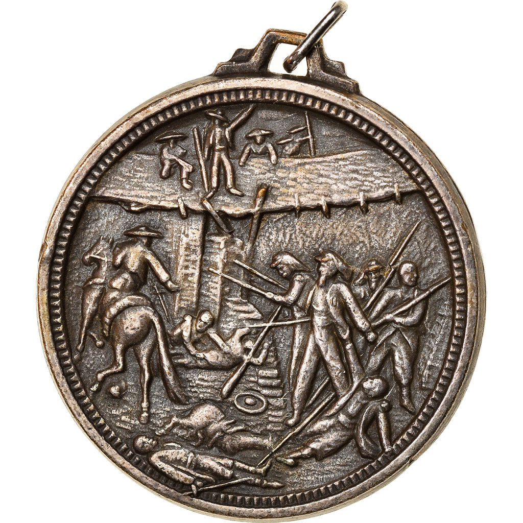 France, Medal, Légion Etrangère, Bataille de Camerone, AU(55-58), Bronze