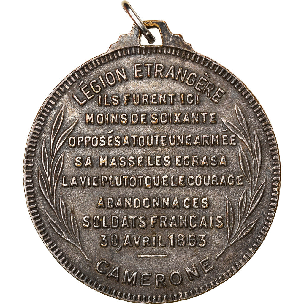 France, Medal, Légion Etrangère, Bataille de Camerone, AU(55-58), Bronze