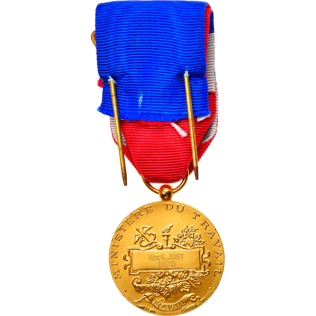 France, Médaille d'honneur du travail, Medal, 1978, Excellent Quality
