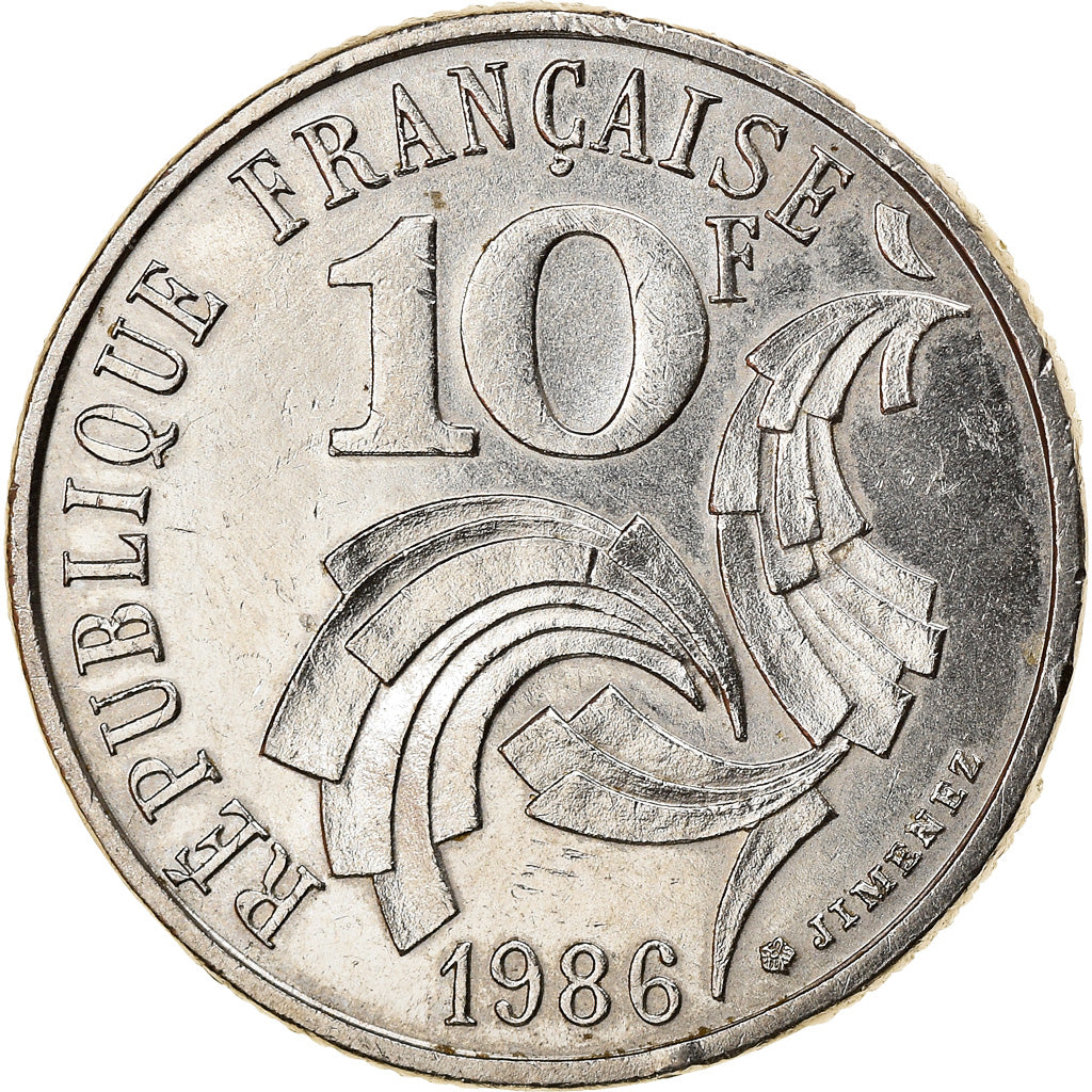 Francia, Jimenez, 10 Francs, 1986, SPL-, Nichel, KM:959, Gadoury:824