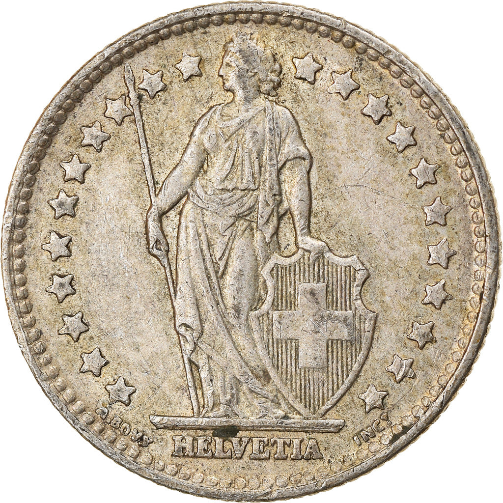 Coin, Switzerland, Franc, 1959, Bern, EF(40-45), Silver, KM:24