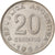 Coin, Argentina, 20 Centavos, 1956, EF(40-45), Nickel Clad Steel, KM:52