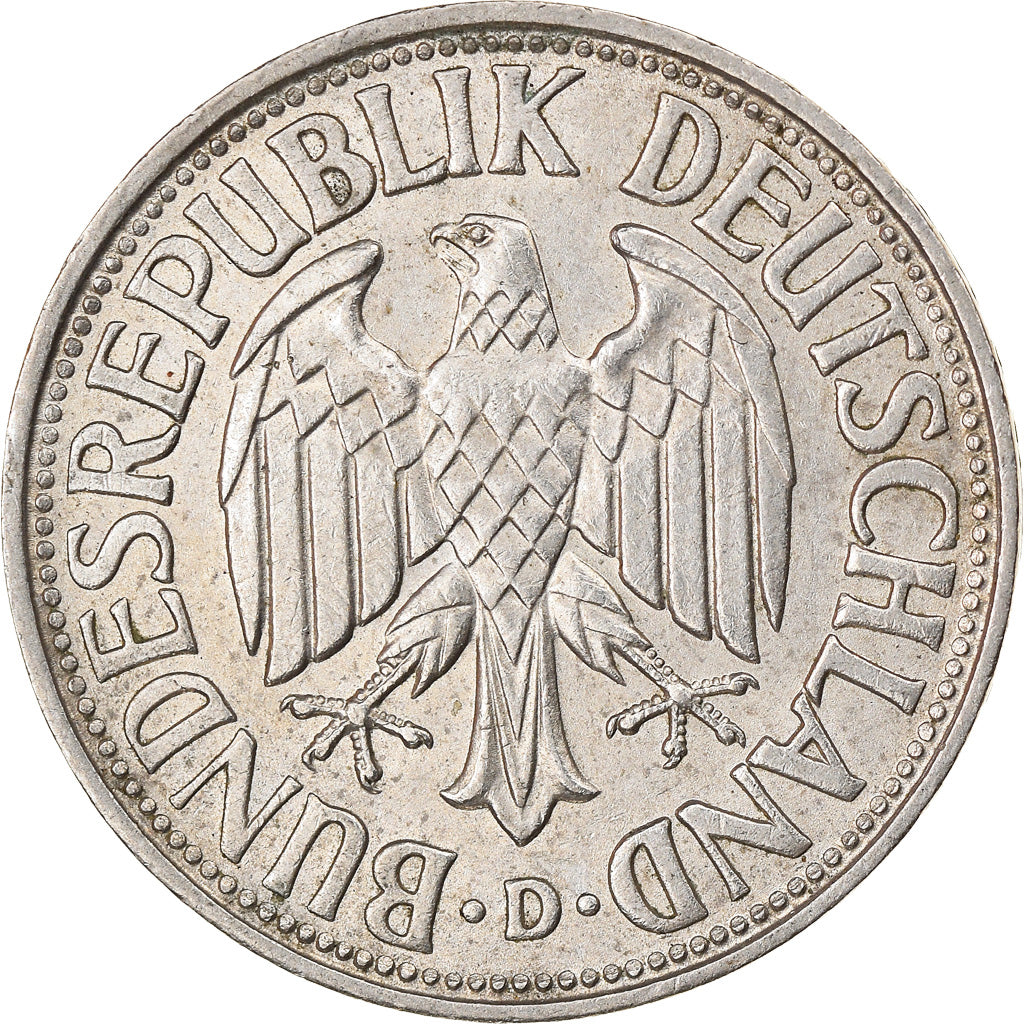 Coin, GERMANY - FEDERAL REPUBLIC, Mark, 1968, Munich, AU(55-58), Copper-nickel