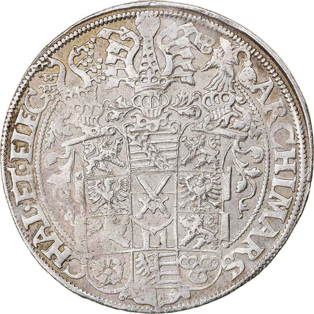 Münze, Deutsch Staaten, SAXONY-ALBERTINE, August I, Thaler, 1571, Dresden, SS