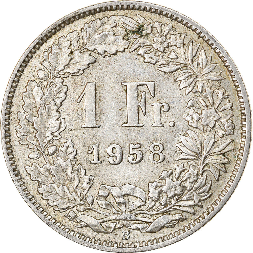 Moneta, Svizzera, Franc, 1958, Bern, BB, Argento, KM:24