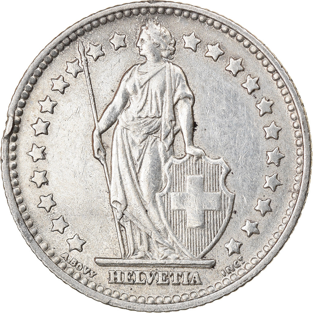 Moneta, Svizzera, Franc, 1952, BB, Argento, KM:24