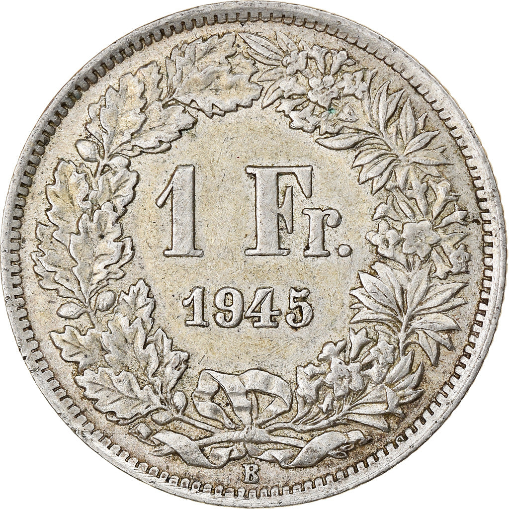 Moneta, Svizzera, Franc, 1945, BB, Argento, KM:24