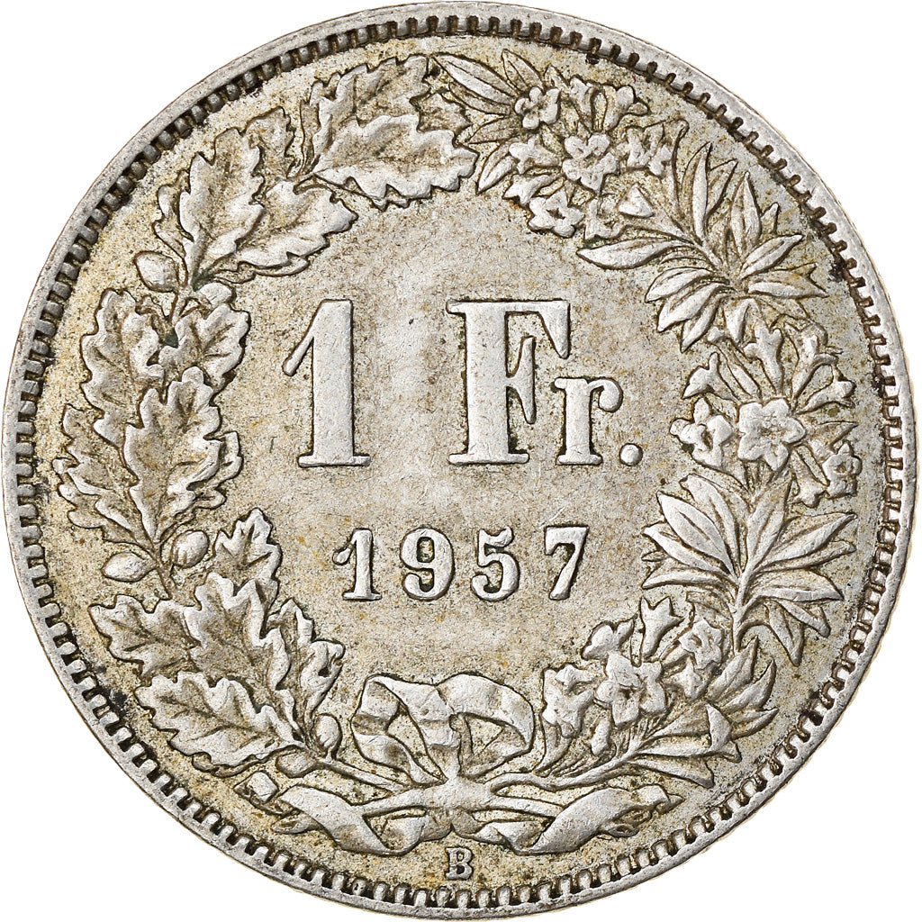 Moneta, Svizzera, Franc, 1957, BB, Argento, KM:24
