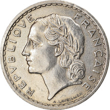 Moneda, Francia, Lavrillier, 5 Francs, 1935, Paris, EBC, Níquel, KM:888