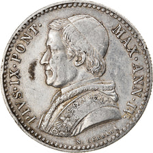 Moeda, ESTADOS ITALIANOS, PAPAL STATES, Pius IX, 20 Baiocchi, 1850, Roma