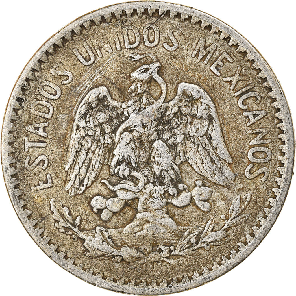 Coin, Mexico, 50 Centavos, 1914, Mexico City, VF(30-35), Silver, KM:445